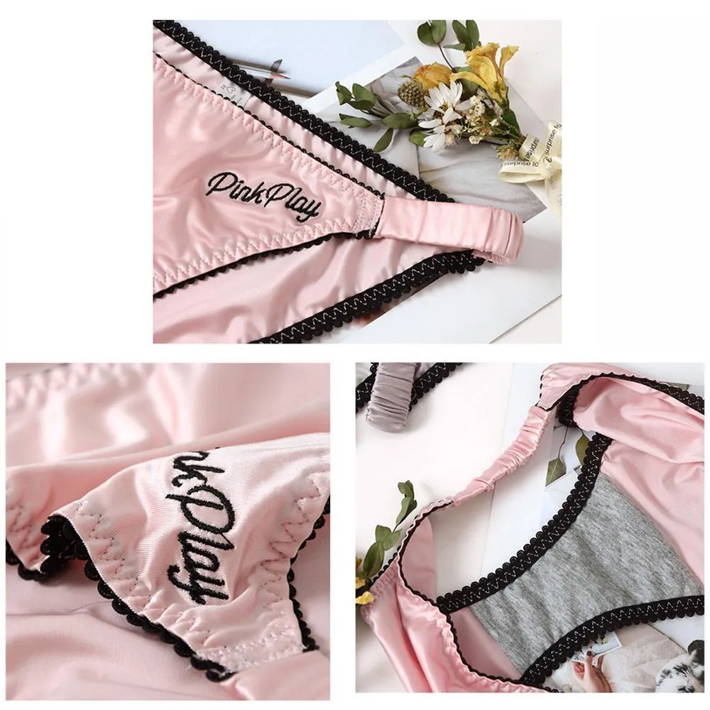 2 Pack Letter Print Sexy Women's Panties Underwear Seamless Briefs Comfort Underpants Low Rise Fashion Panty Ladies Lingerie