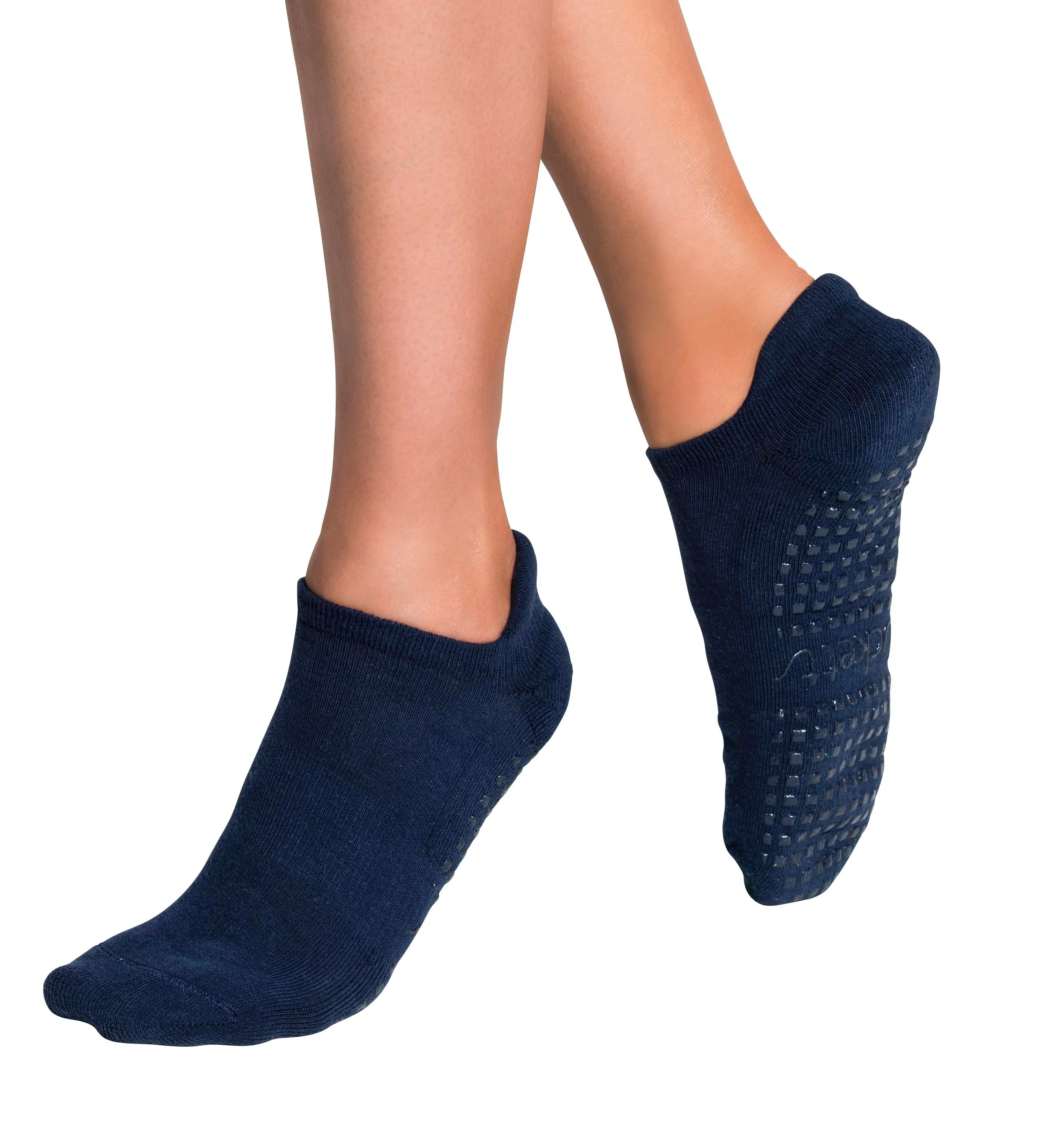 2 PACK - Tab Closed Toe - Rose   Navy - Grip Socks