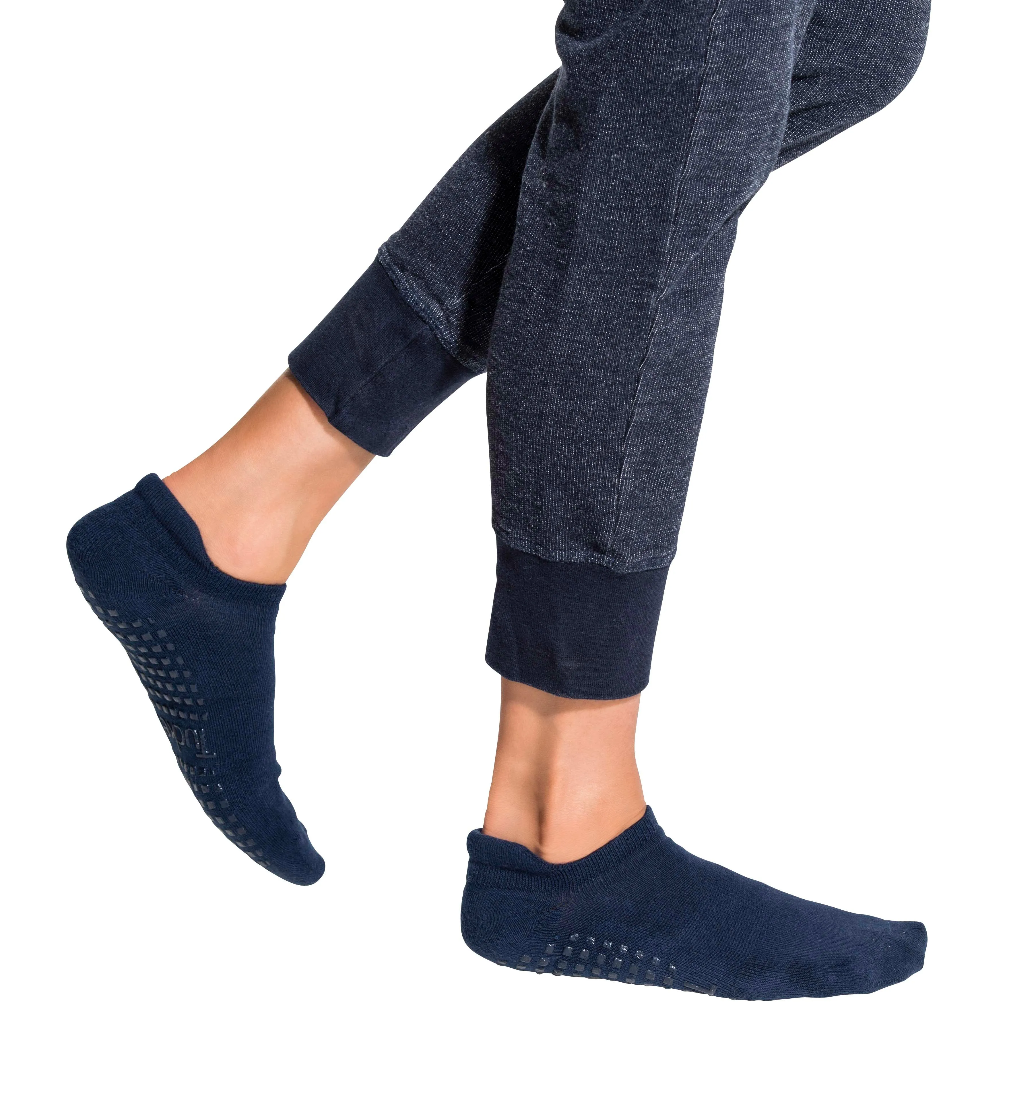 2 PACK - Tab Closed Toe - Rose   Navy - Grip Socks