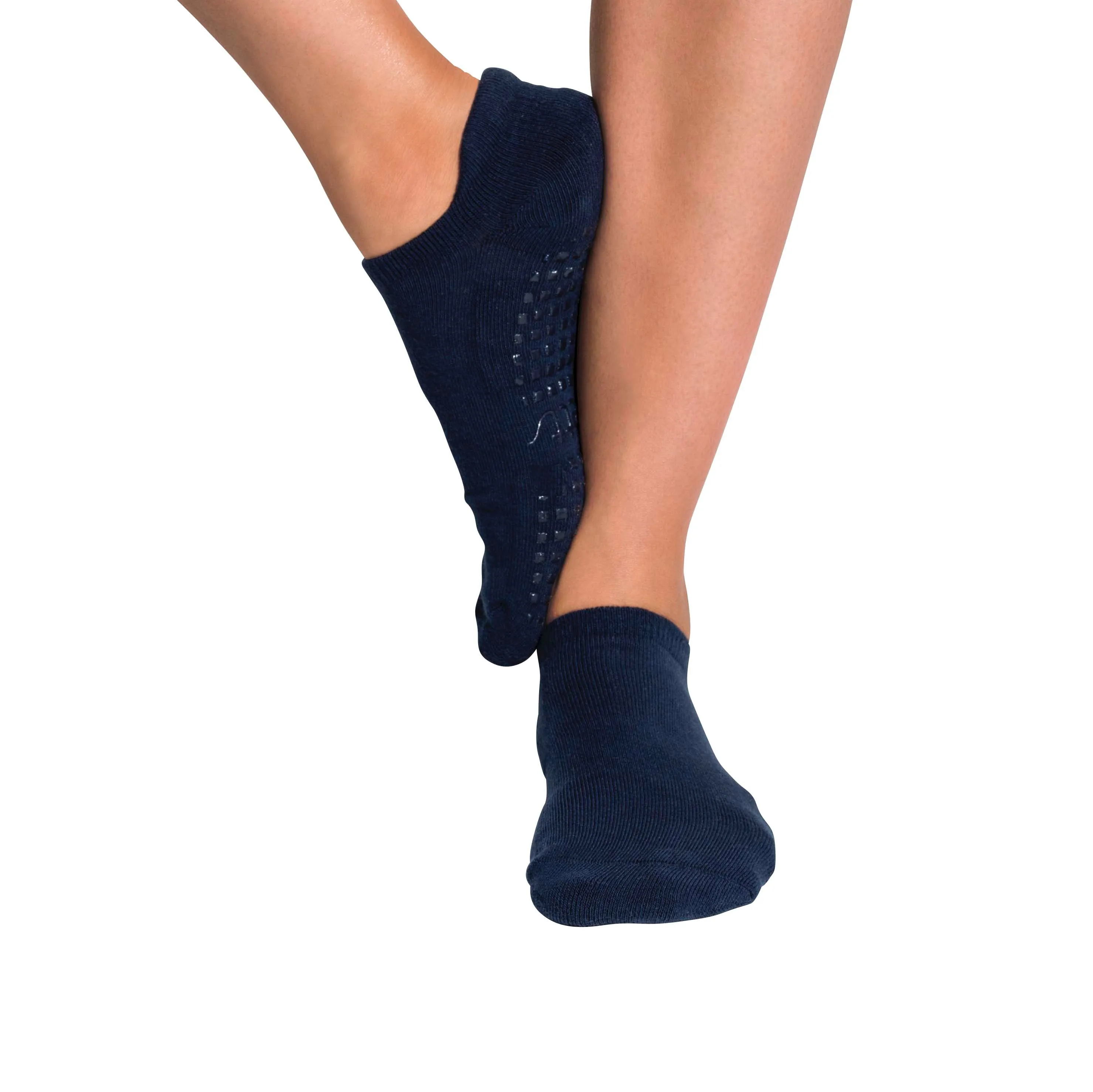 2 PACK - Tab Closed Toe - Rose   Navy - Grip Socks