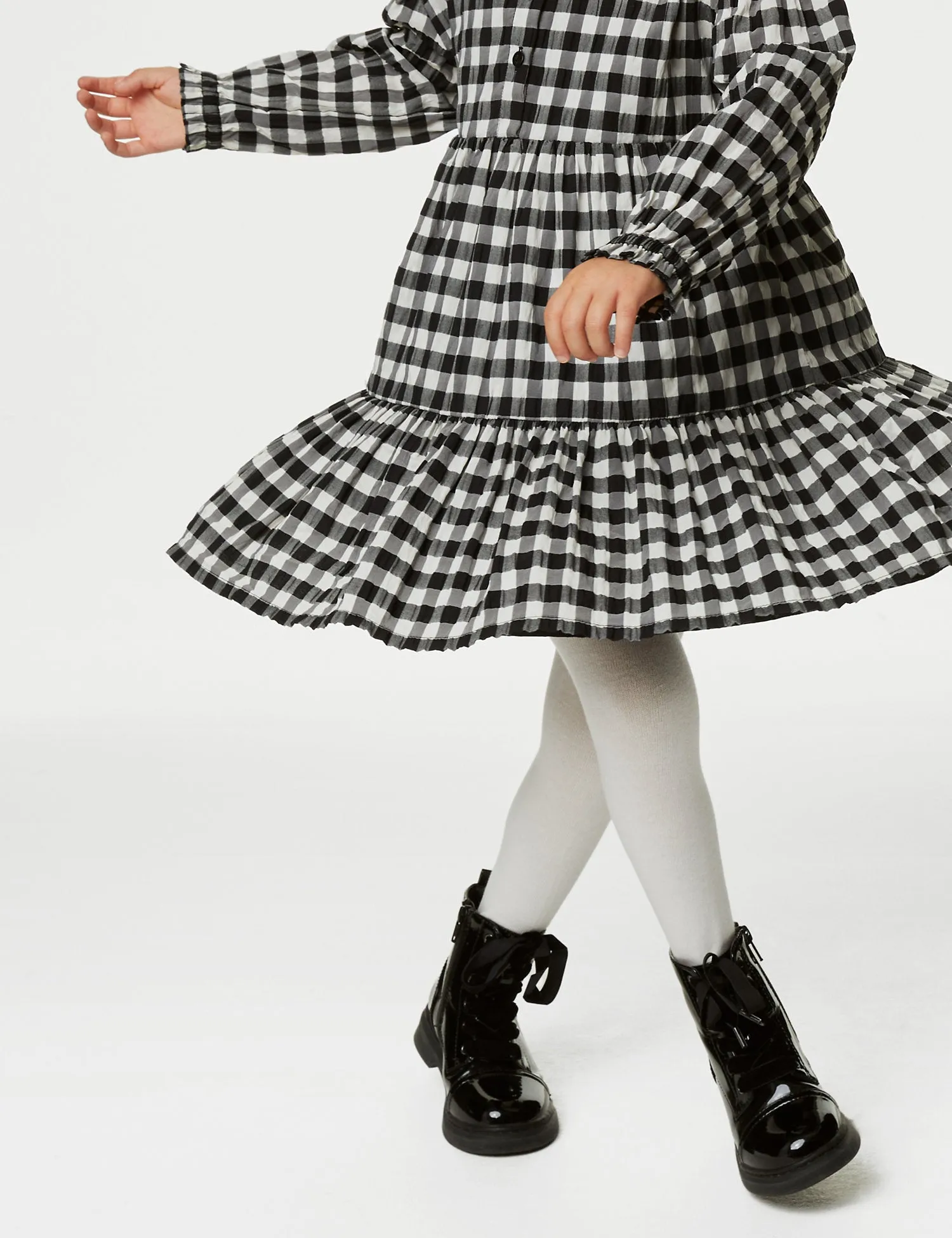 2pc Cotton Blend Gingham Outfit