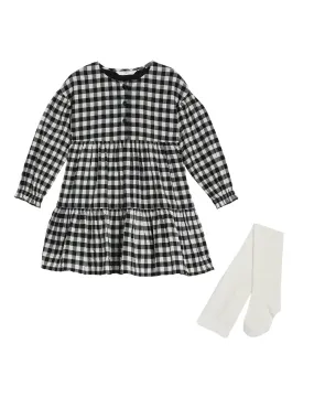 2pc Cotton Blend Gingham Outfit