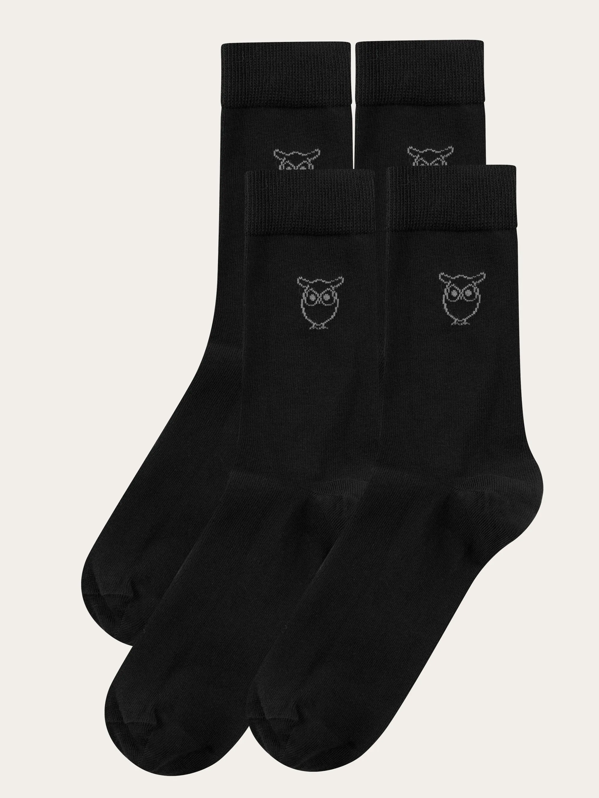 4-pack socks - solid socks - Black Jet