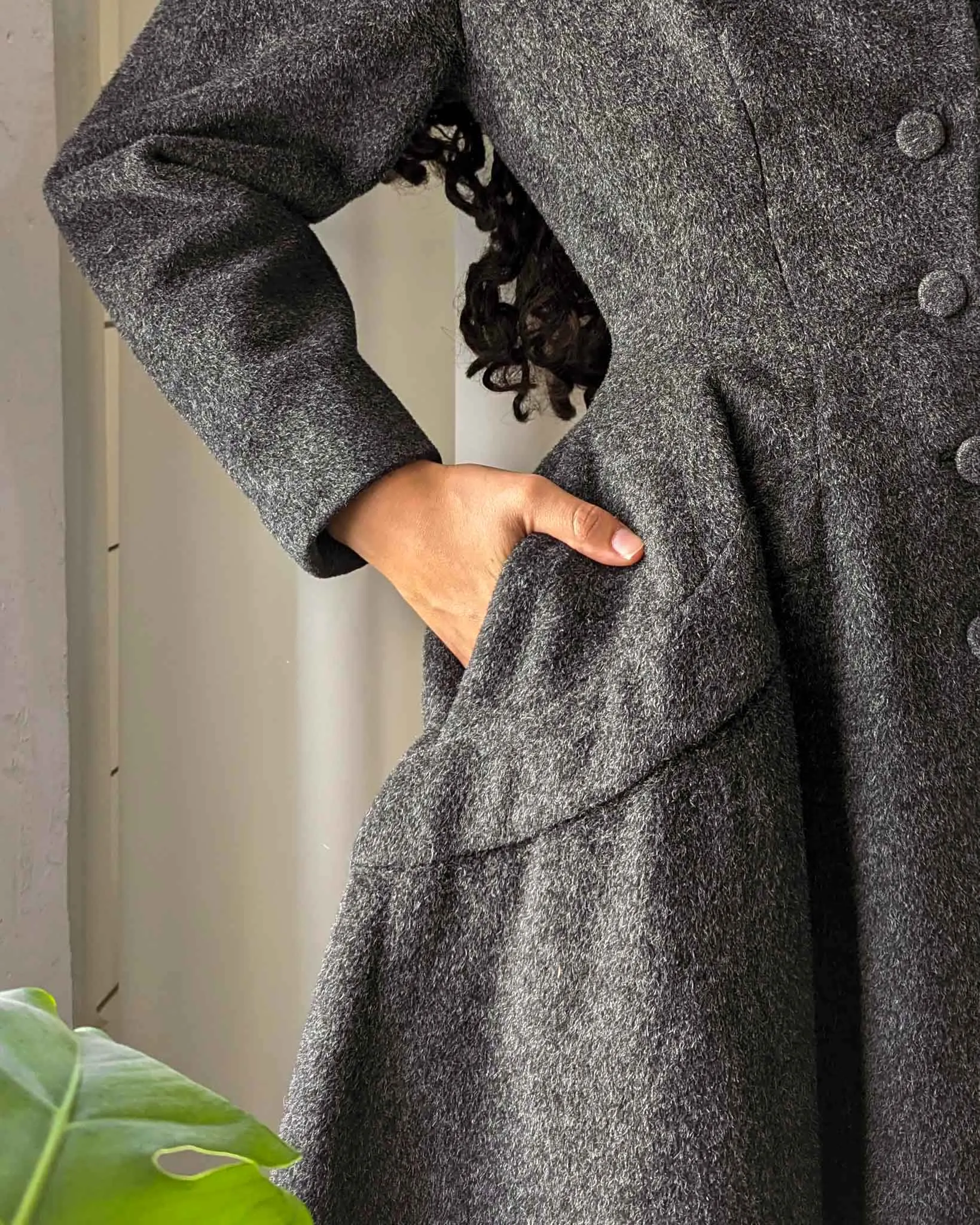 50s Lilli Ann Wool Princess Coat | XS-S