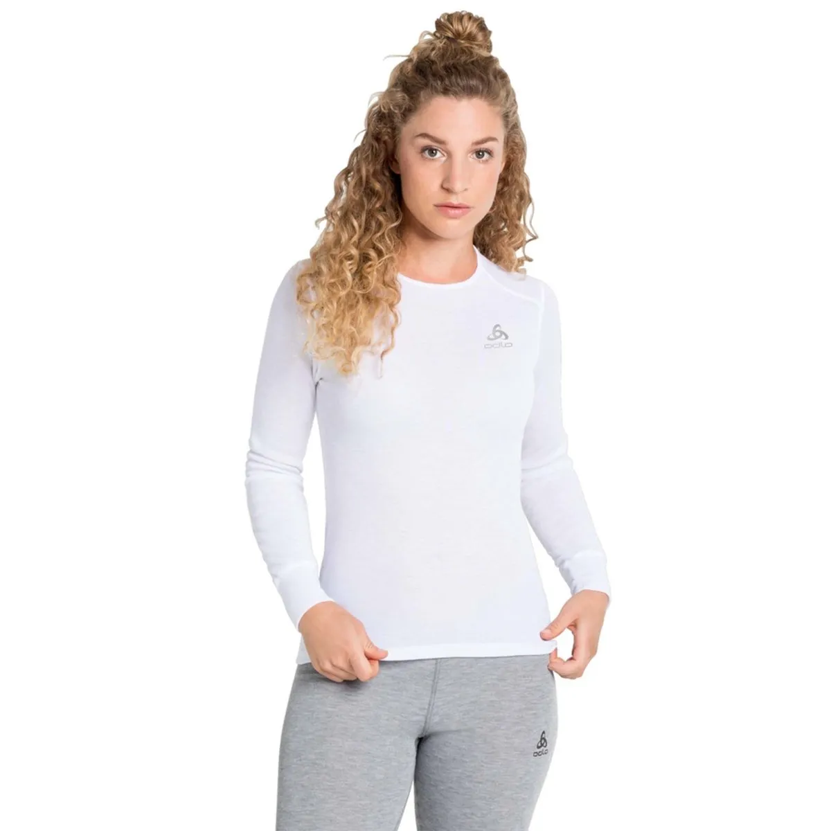 Active Warm Eco Long Sleeve Crew Baselayer - White