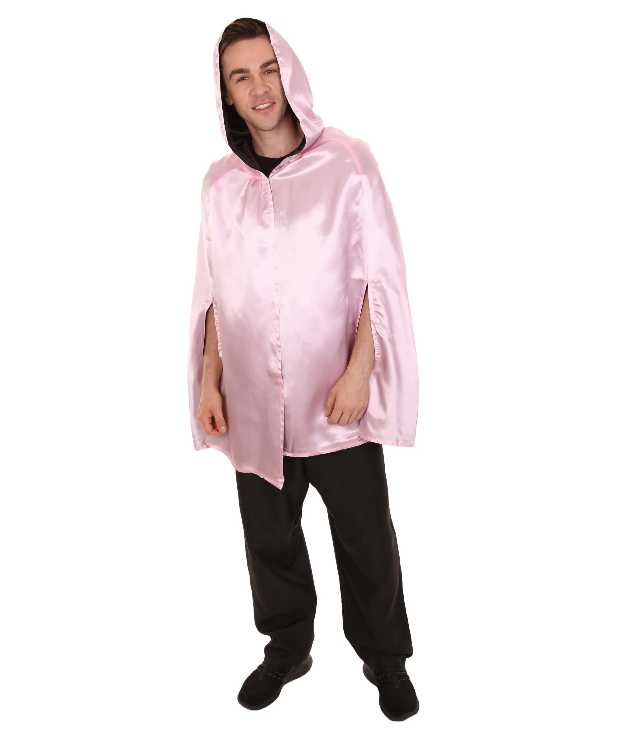 Adult Men's Reversible Hooded Short Cape Costume | Multiple Color Options Halloween Costume