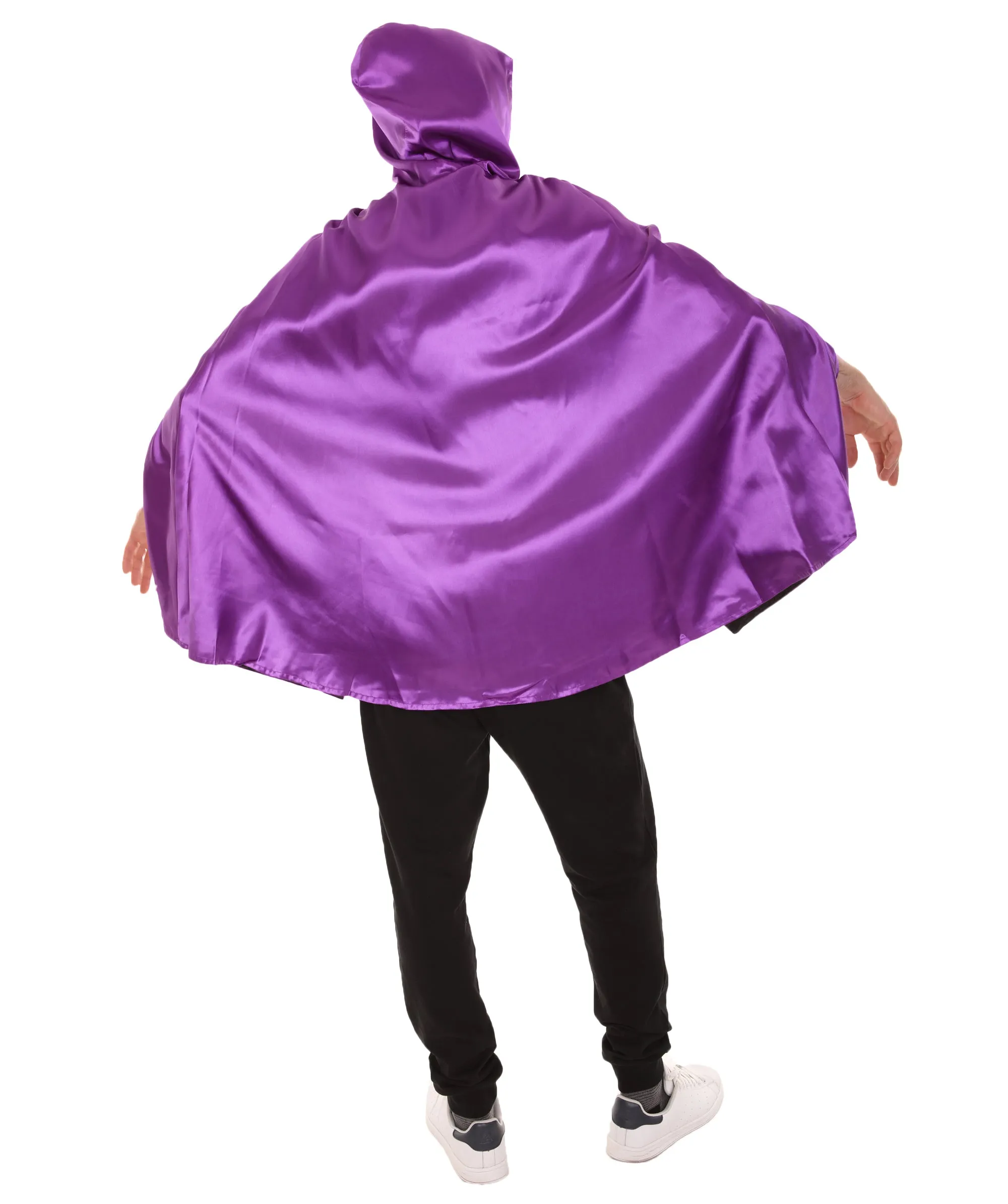 Adult Men's Reversible Hooded Short Cape Costume | Multiple Color Options Halloween Costume