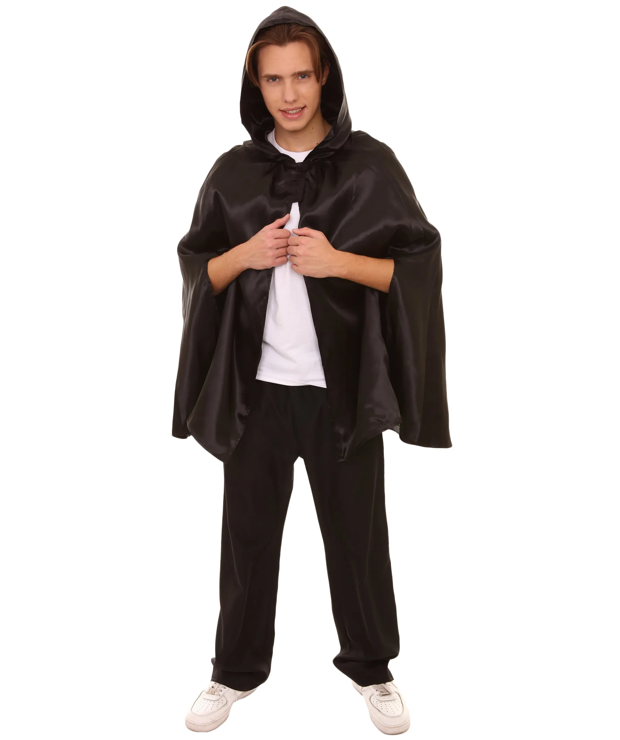 Adult Men's Reversible Hooded Short Cape Costume | Multiple Color Options Halloween Costume