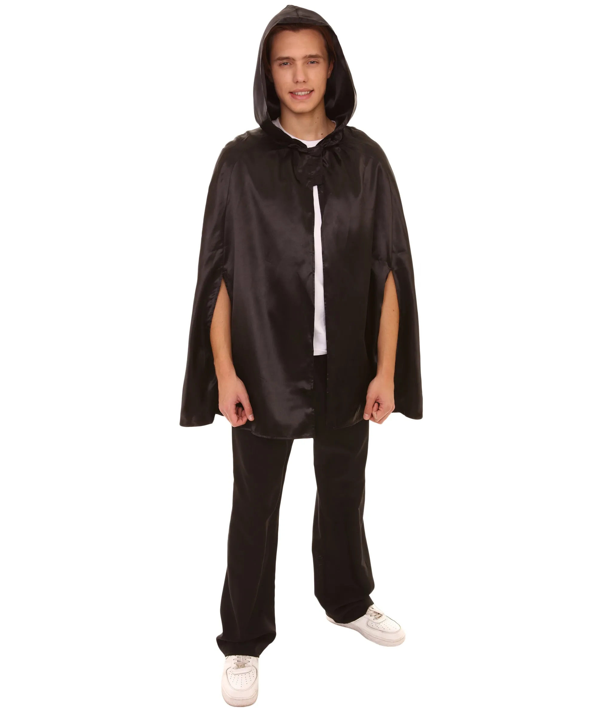 Adult Men's Reversible Hooded Short Cape Costume | Multiple Color Options Halloween Costume