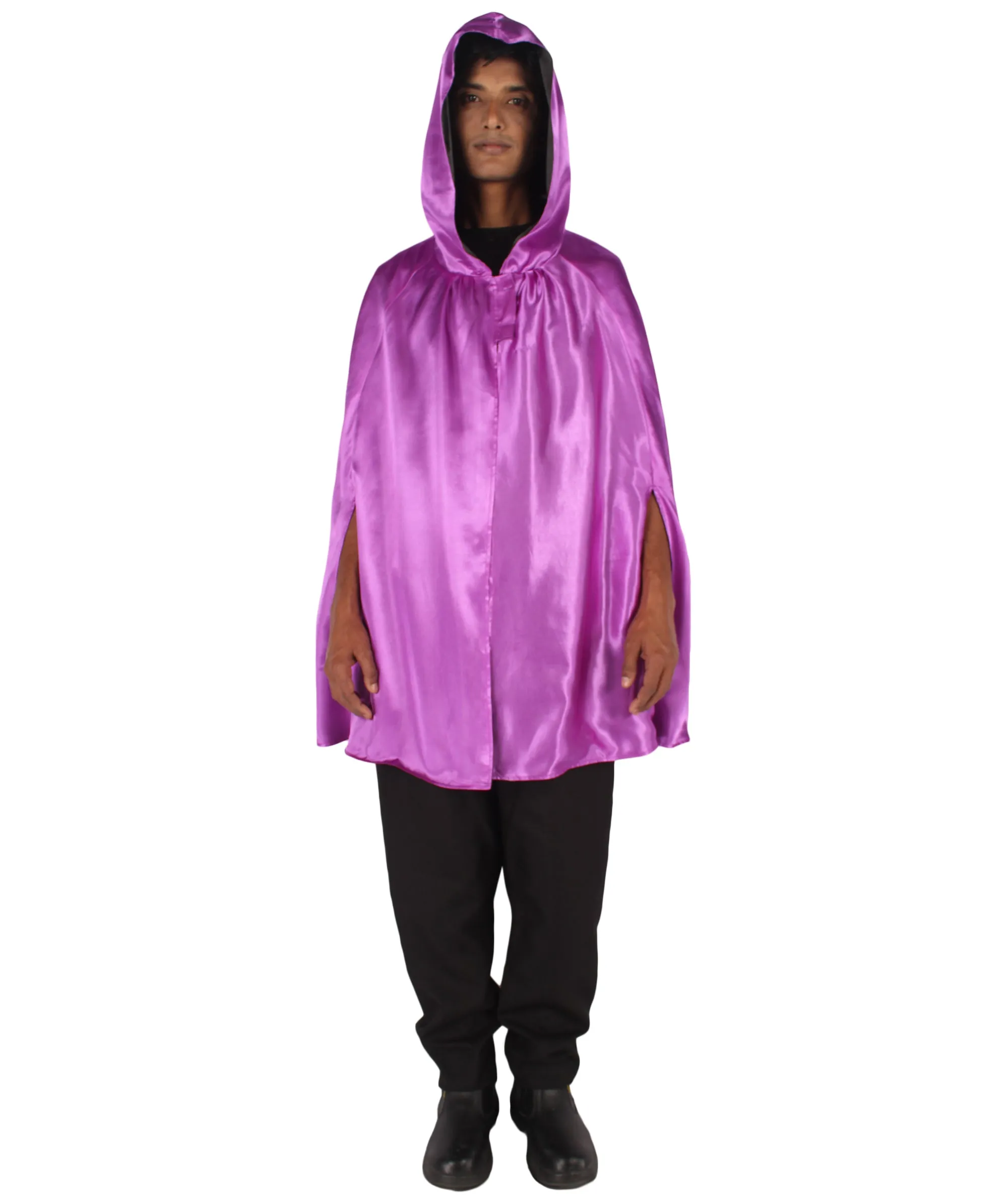 Adult Men's Reversible Hooded Short Cape Costume | Multiple Color Options Halloween Costume