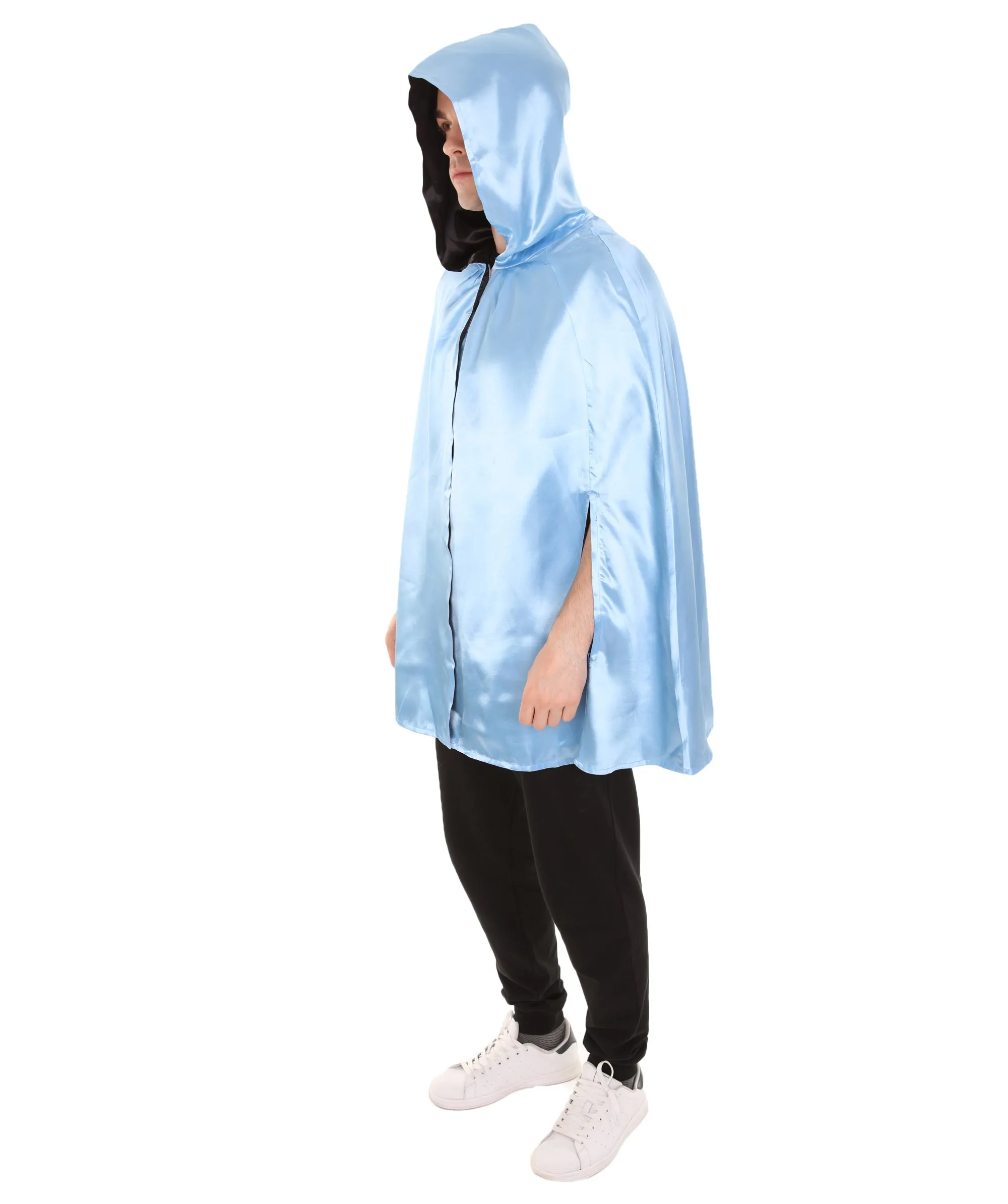 Adult Men's Reversible Hooded Short Cape Costume | Multiple Color Options Halloween Costume