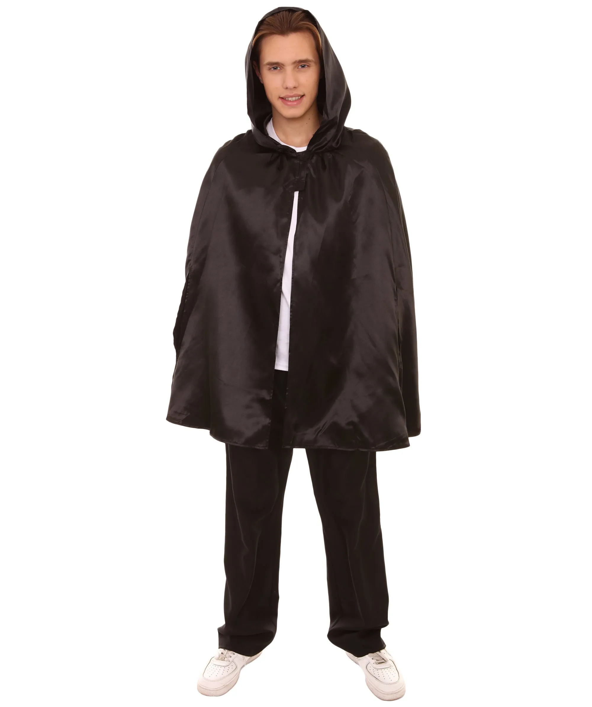 Adult Men's Reversible Hooded Short Cape Costume | Multiple Color Options Halloween Costume