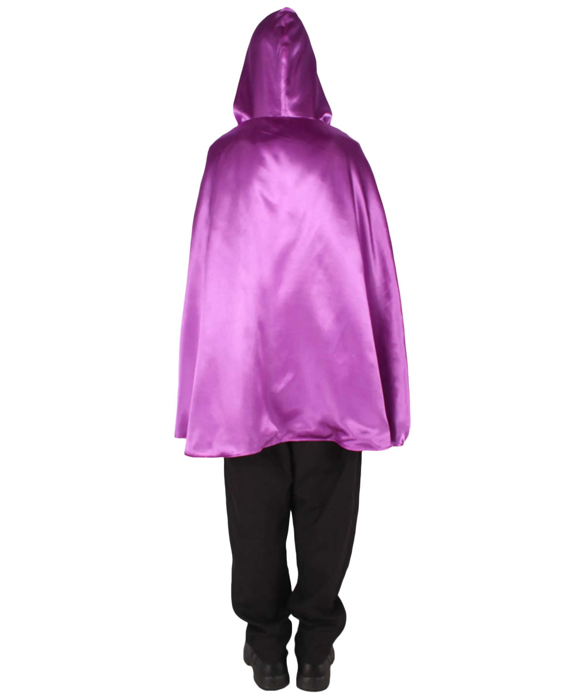 Adult Men's Reversible Hooded Short Cape Costume | Multiple Color Options Halloween Costume