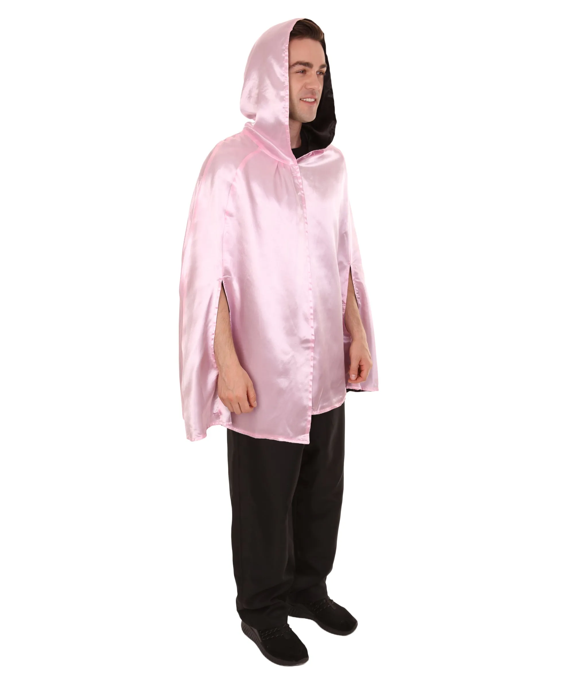 Adult Men's Reversible Hooded Short Cape Costume | Multiple Color Options Halloween Costume