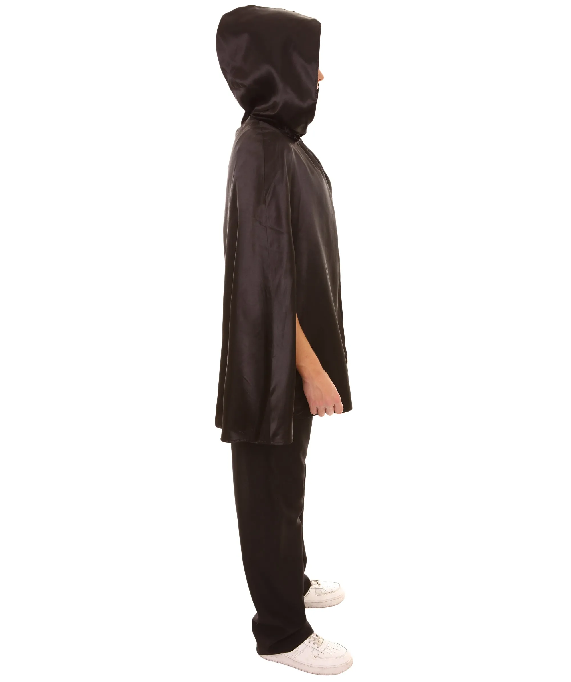 Adult Men's Reversible Hooded Short Cape Costume | Multiple Color Options Halloween Costume