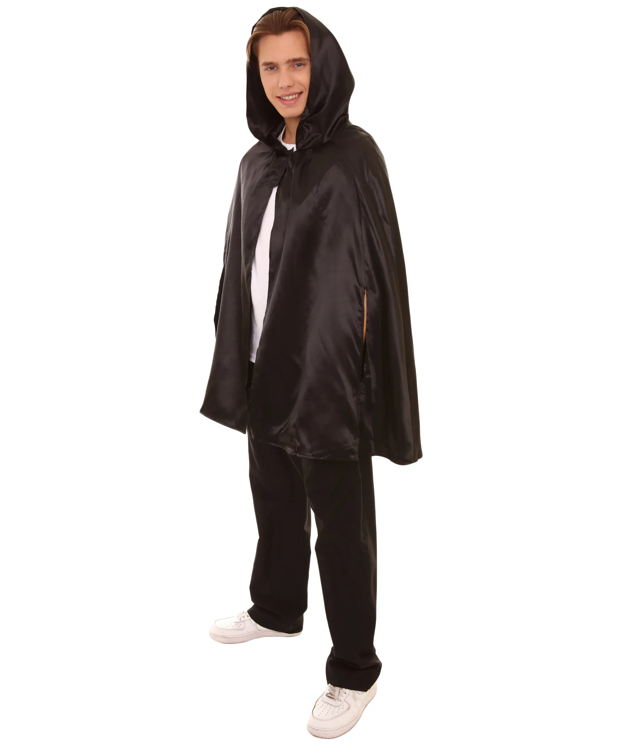 Adult Men's Reversible Hooded Short Cape Costume | Multiple Color Options Halloween Costume