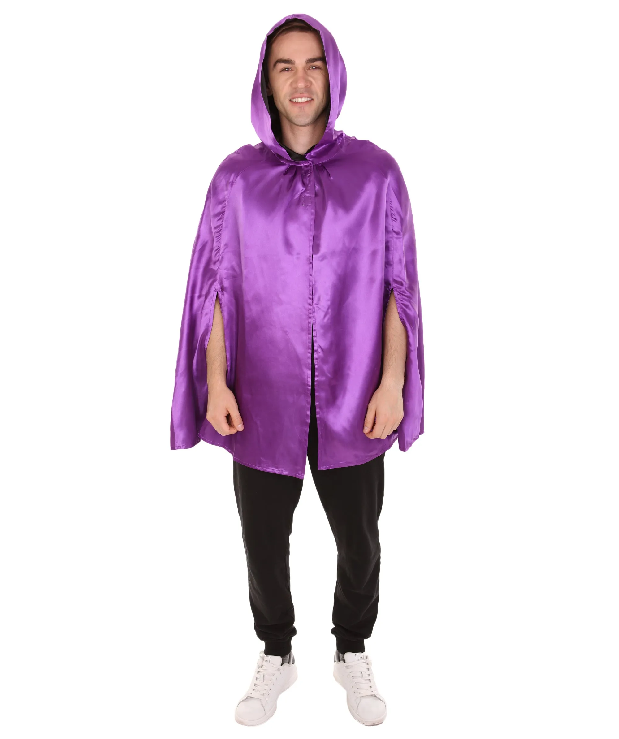 Adult Men's Reversible Hooded Short Cape Costume | Multiple Color Options Halloween Costume