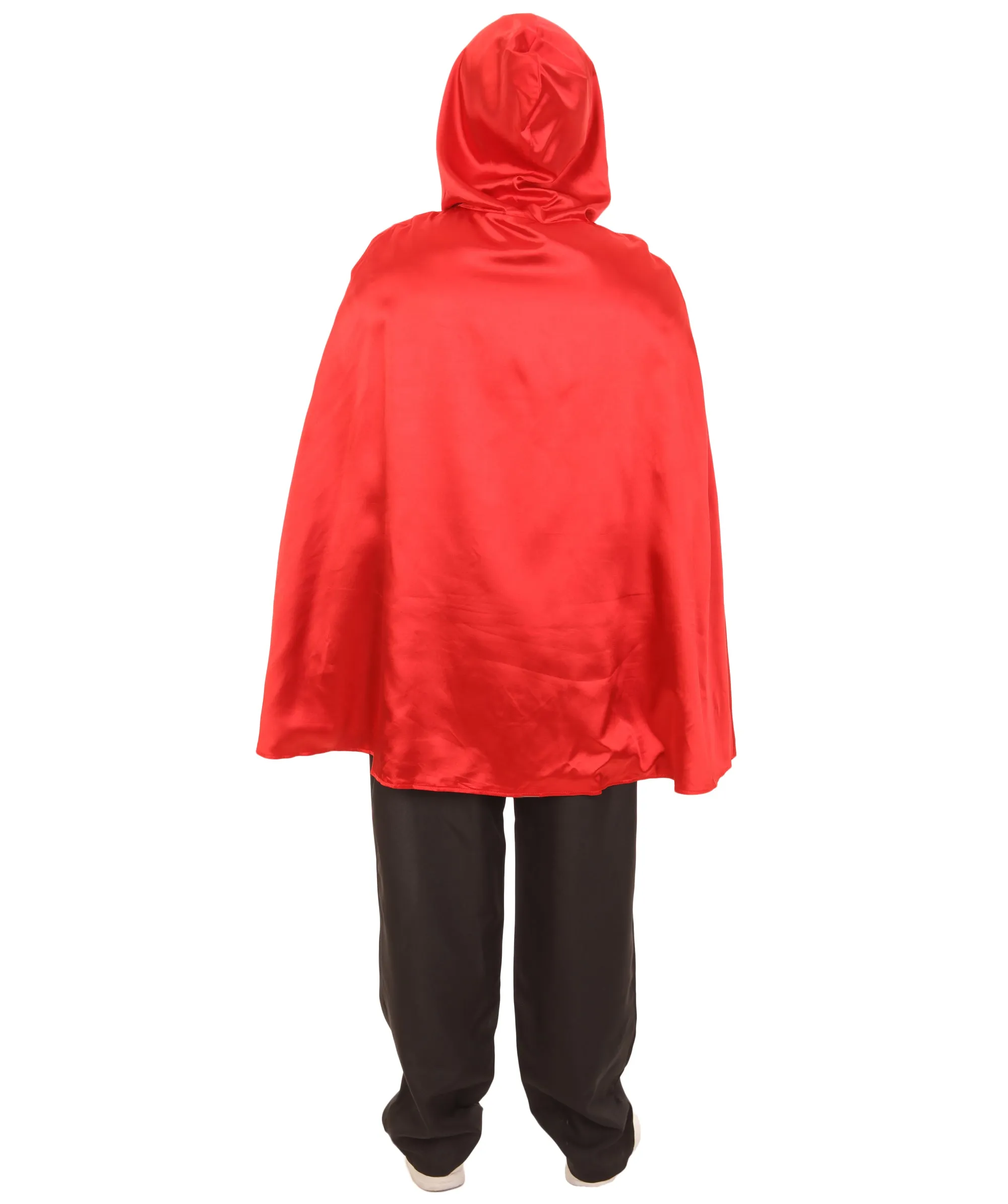 Adult Men's Reversible Hooded Short Cape Costume | Multiple Color Options Halloween Costume