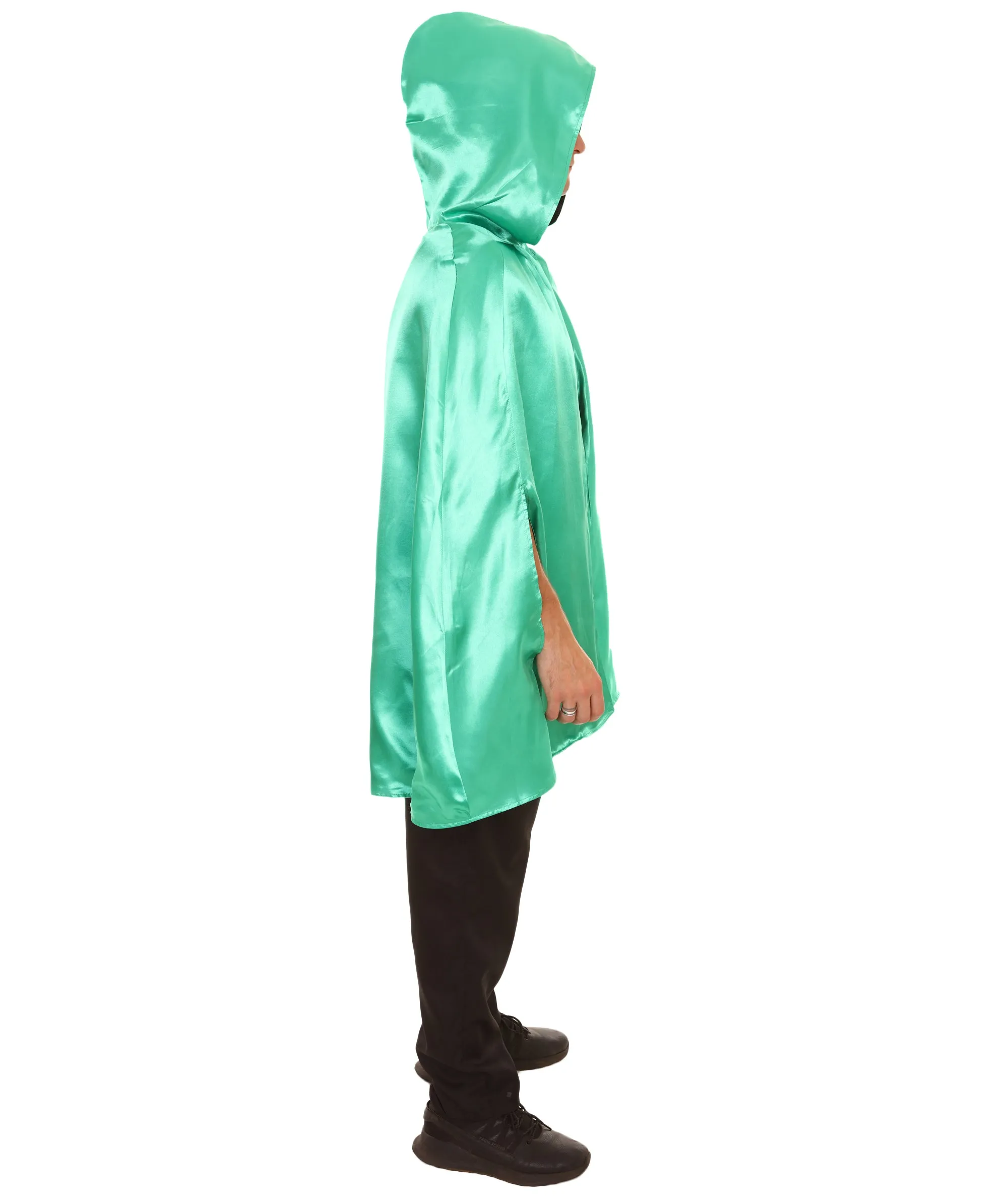 Adult Men's Reversible Hooded Short Cape Costume | Multiple Color Options Halloween Costume