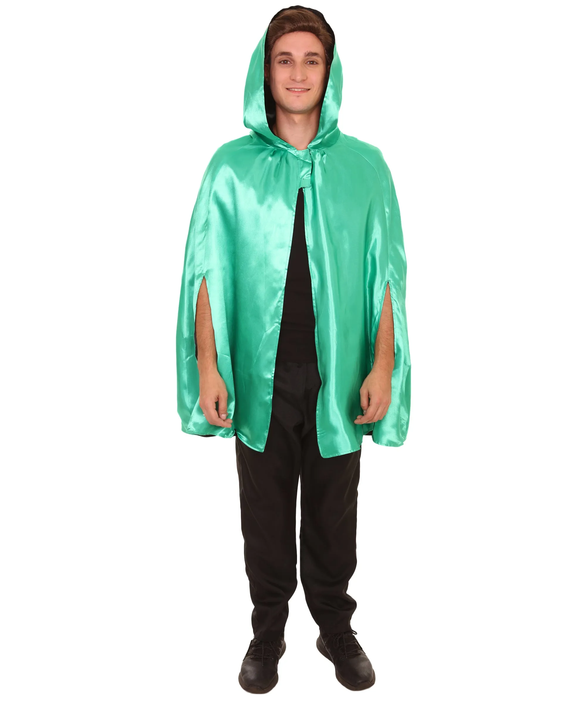 Adult Men's Reversible Hooded Short Cape Costume | Multiple Color Options Halloween Costume