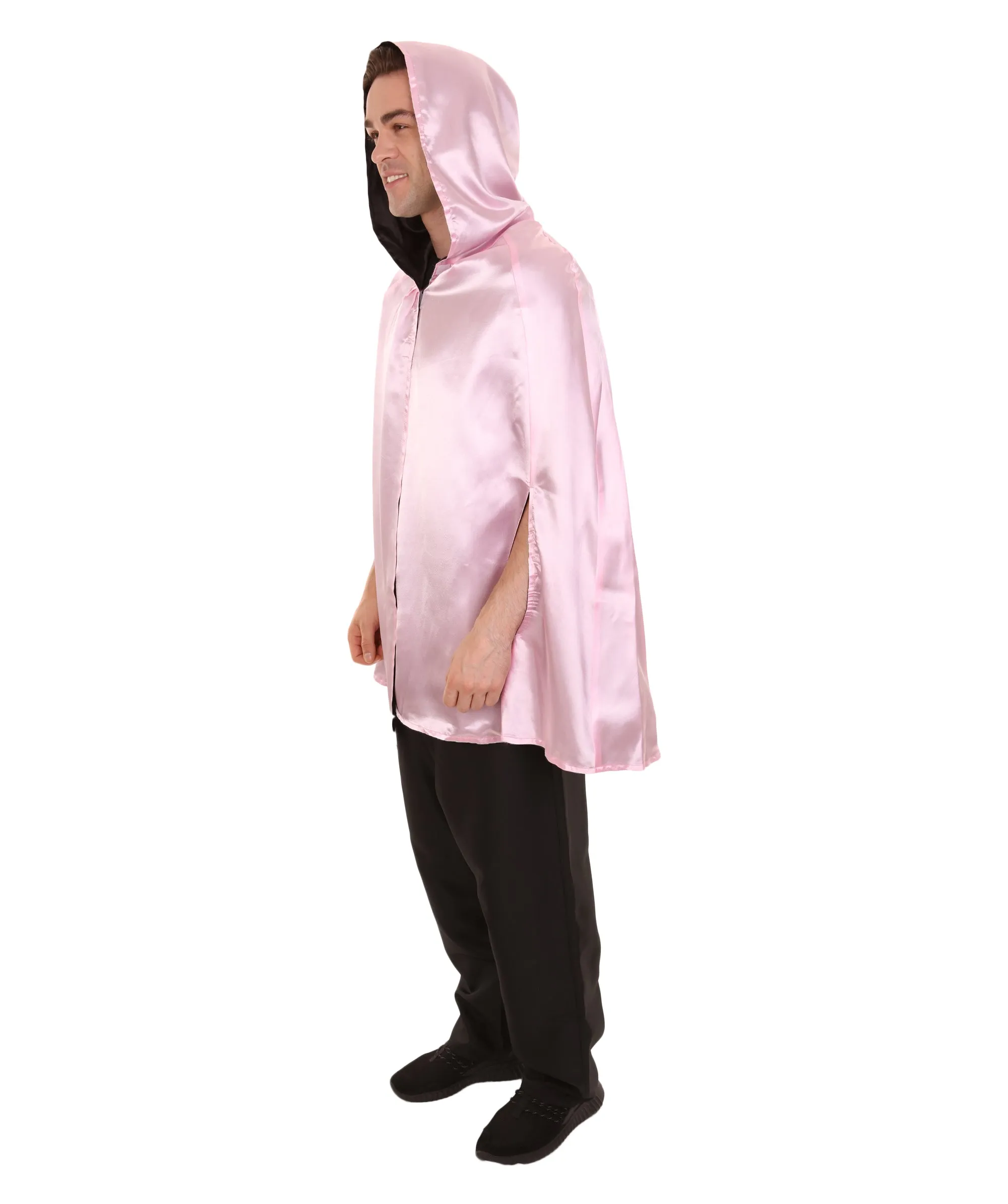 Adult Men's Reversible Hooded Short Cape Costume | Multiple Color Options Halloween Costume