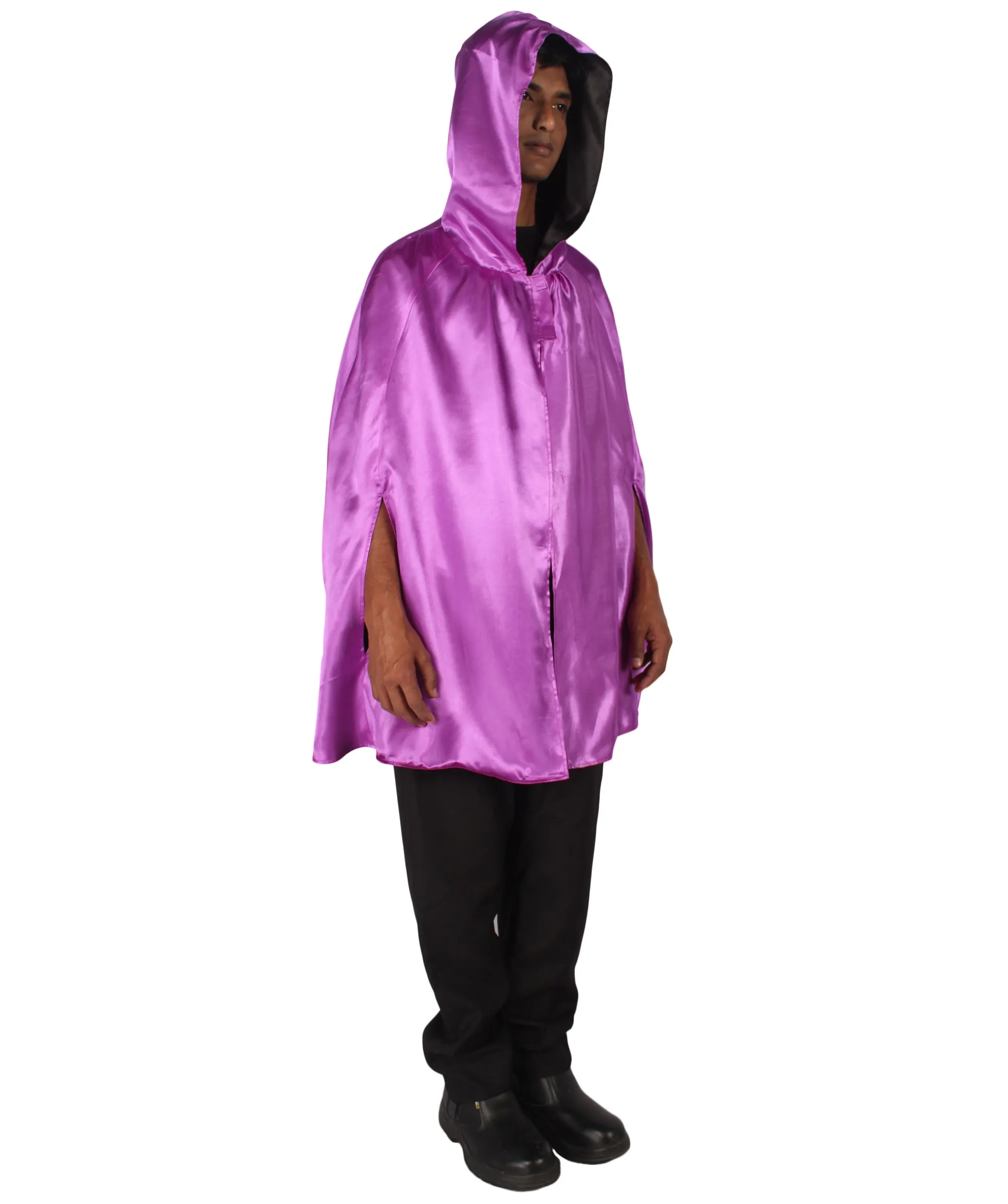 Adult Men's Reversible Hooded Short Cape Costume | Multiple Color Options Halloween Costume