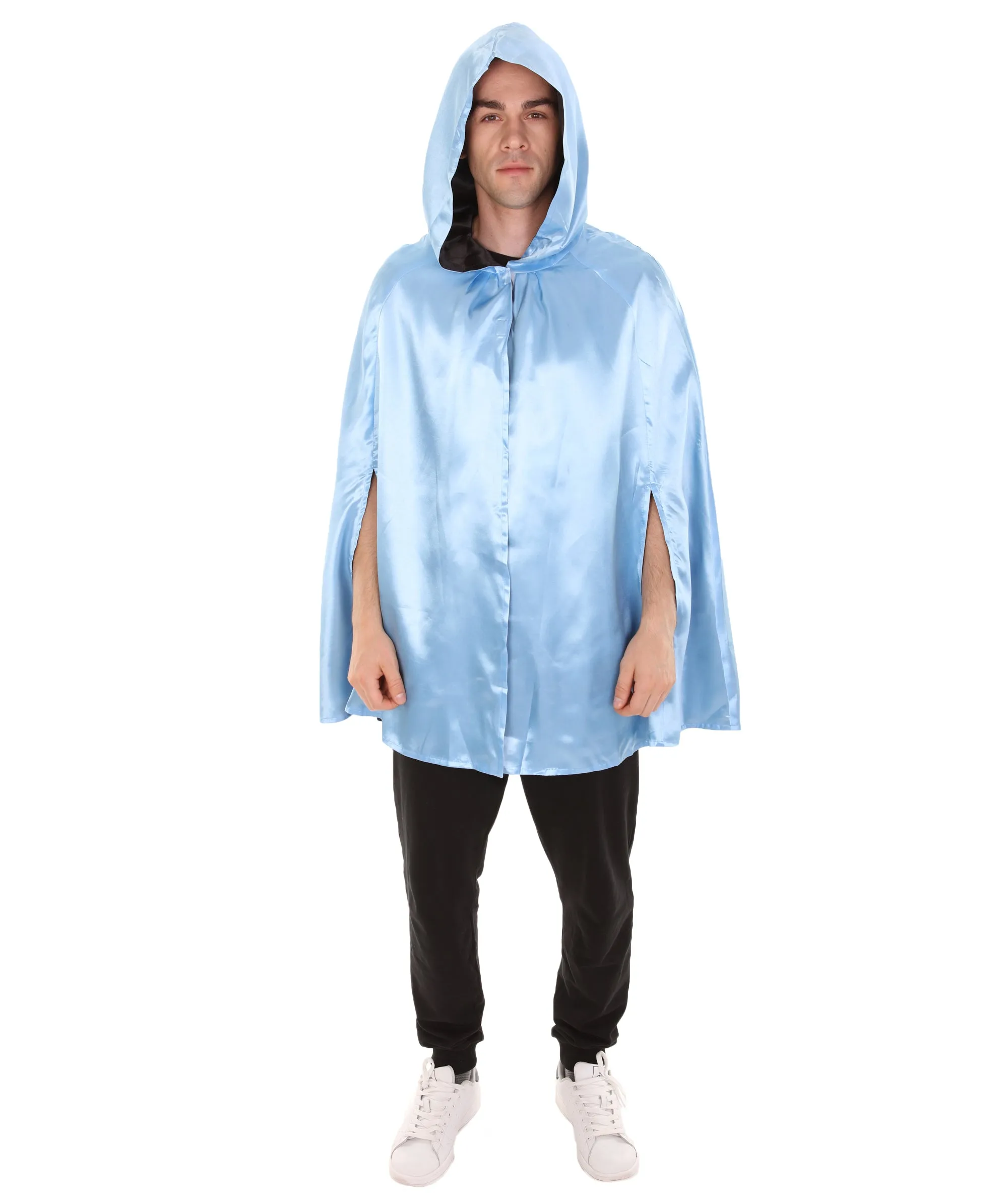 Adult Men's Reversible Hooded Short Cape Costume | Multiple Color Options Halloween Costume