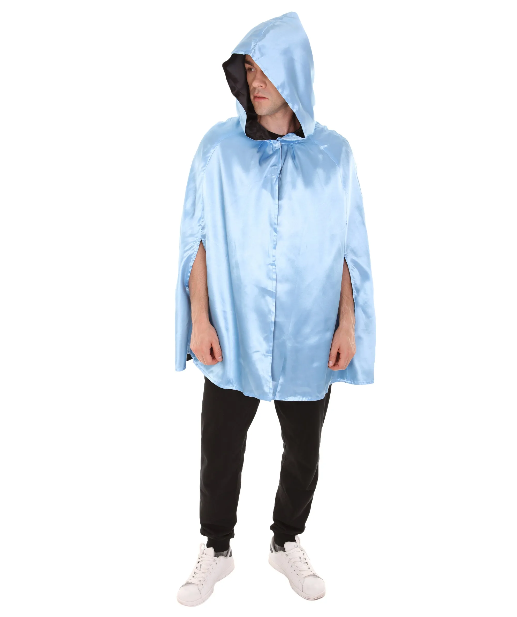 Adult Men's Reversible Hooded Short Cape Costume | Multiple Color Options Halloween Costume