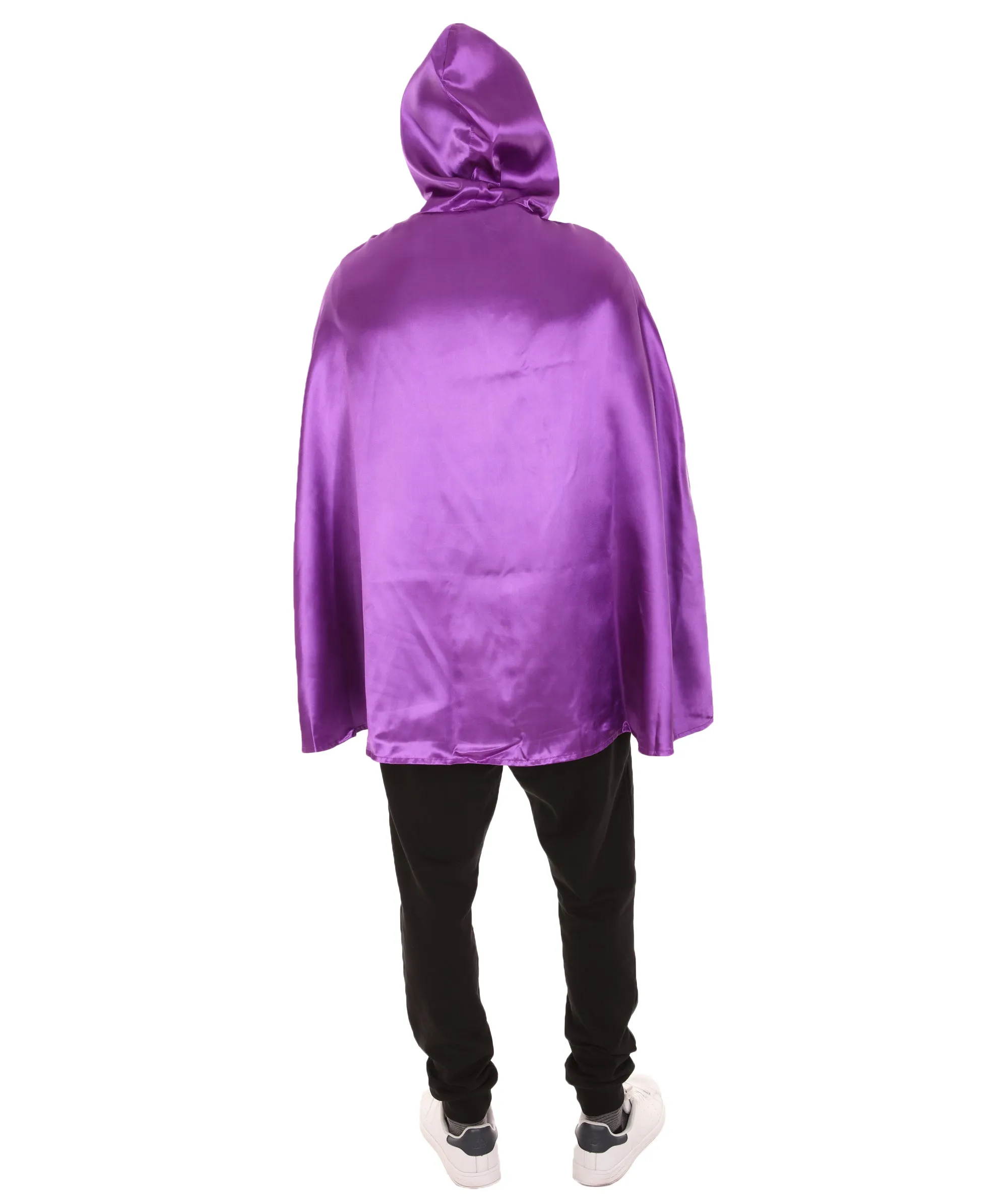 Adult Men's Reversible Hooded Short Cape Costume | Multiple Color Options Halloween Costume