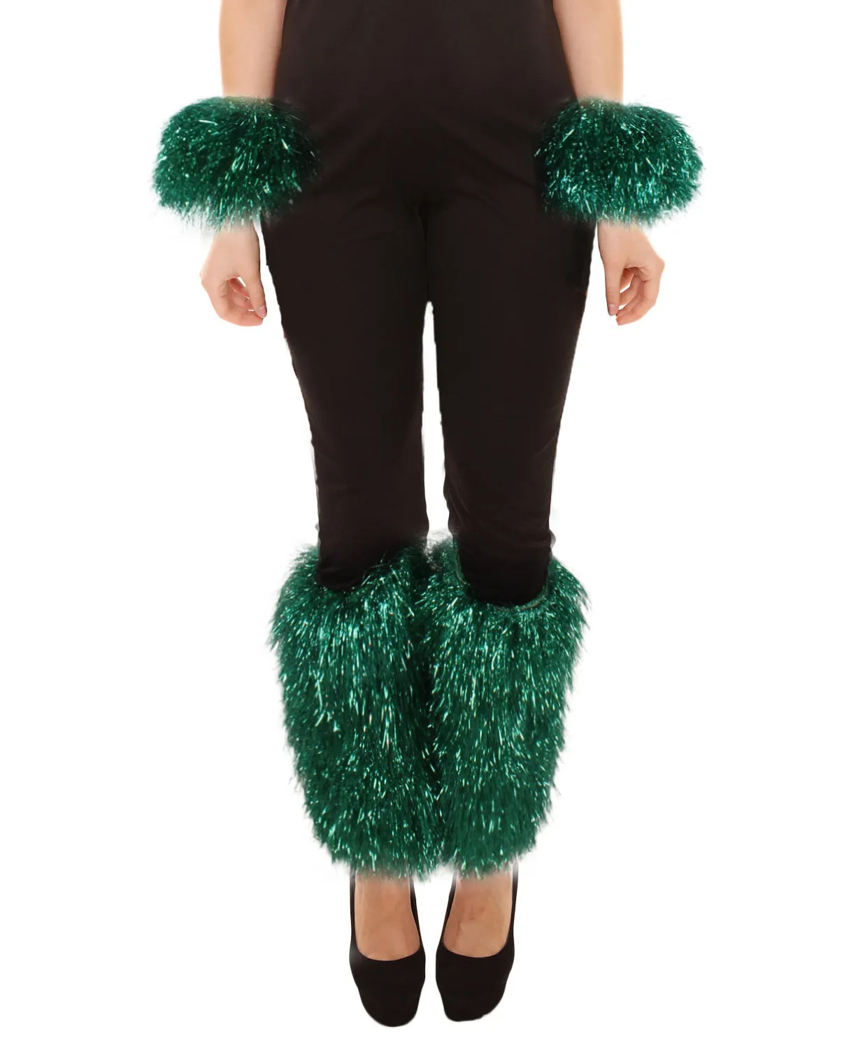 Adult Unisex Party Multicolor  Tinsel Leg Warmer and Cuffs Set I Halloween and Cosplay I Flame-retardant Tinsel Material