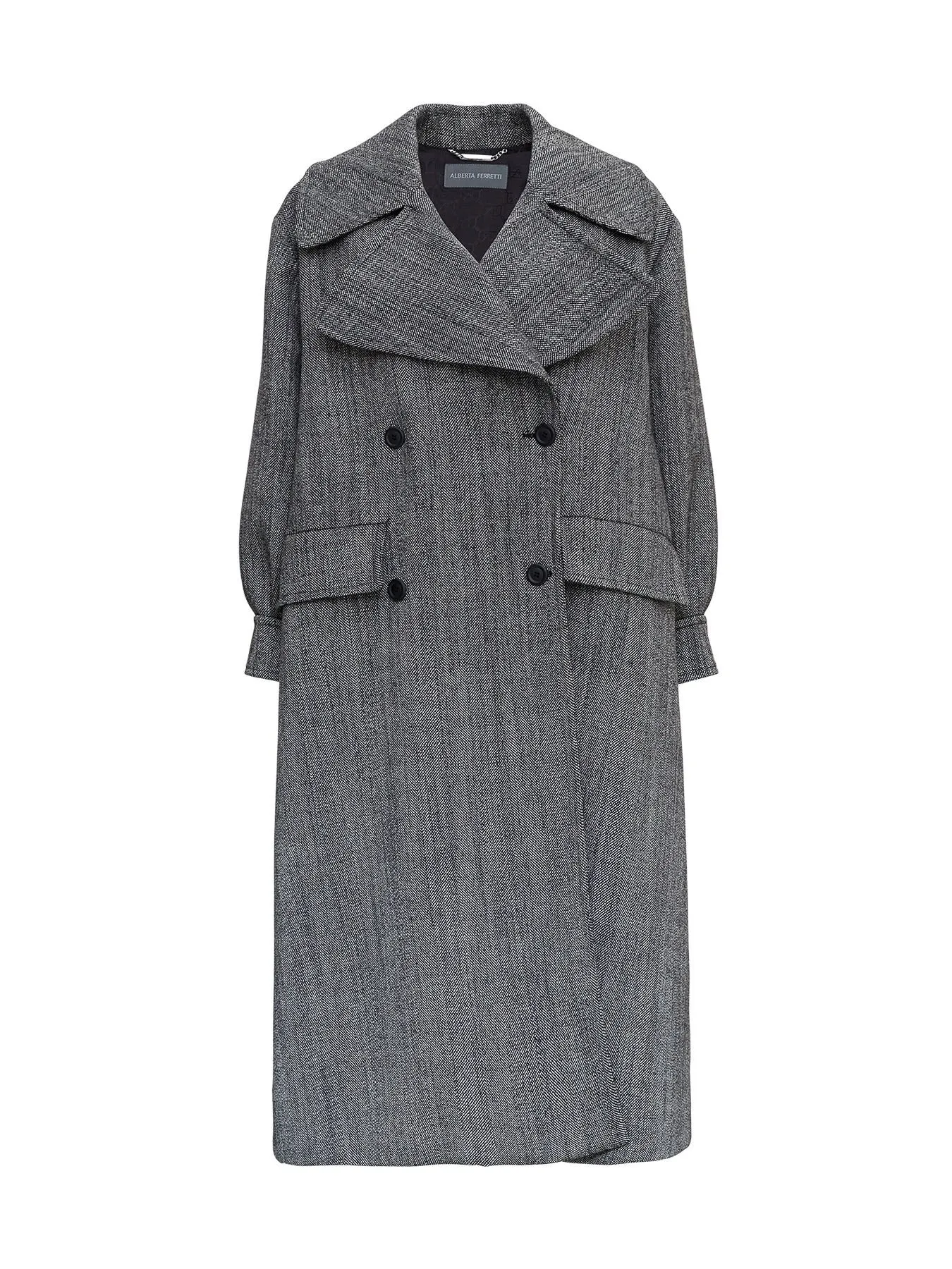 Alberta Ferretti Spread Collar Oversize Coat