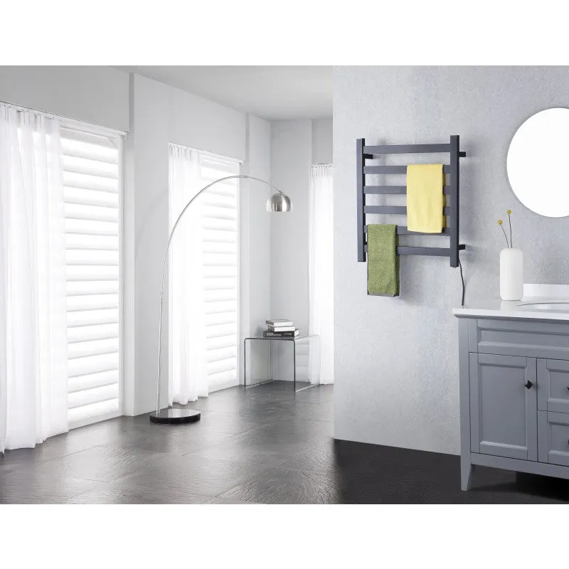 ANZZI Note 6-Bar Stainless Steel Wall Mounted Towel Warmer in Matte Black