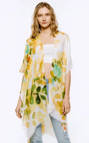 BAAP8032 Floral Pattern Cover Up Kimono