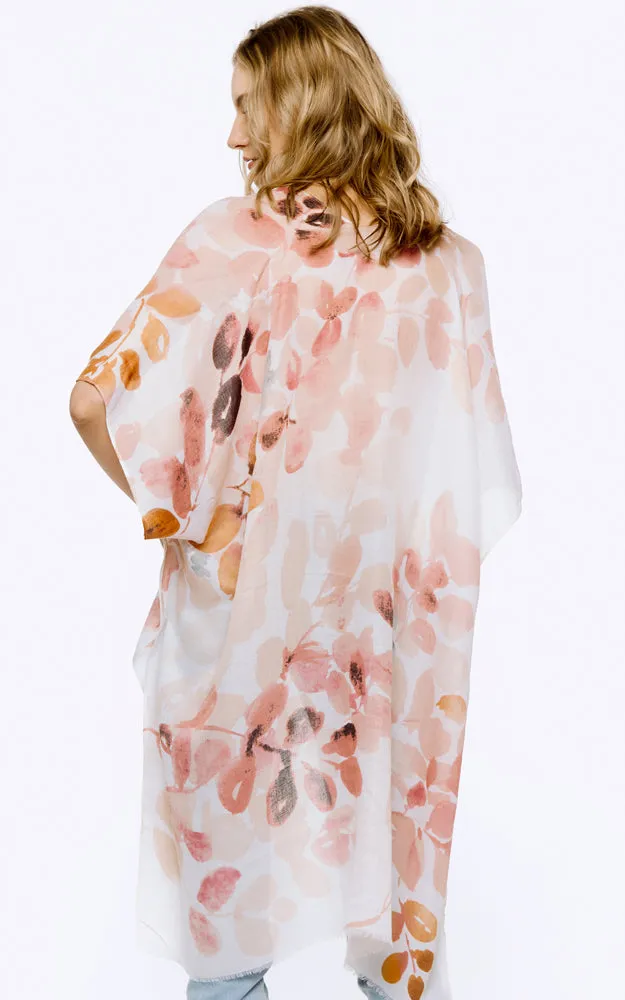 BAAP8032 Floral Pattern Cover Up Kimono