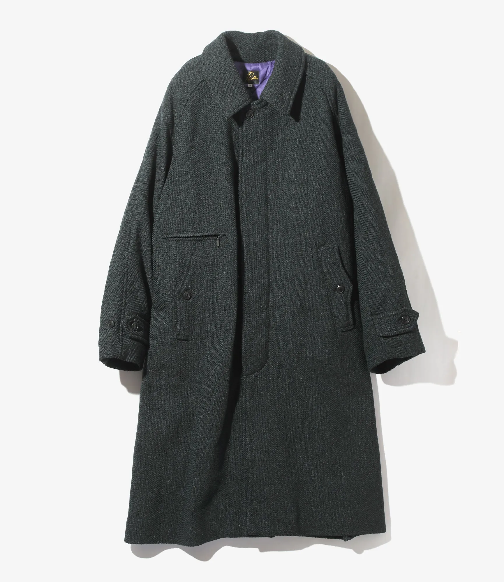 Balcollar Coat - Green - W/N Herringbone