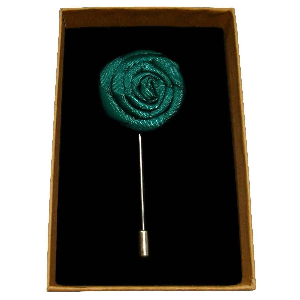 Bassin and Brown Rose Jacket Lapel Pin - Green