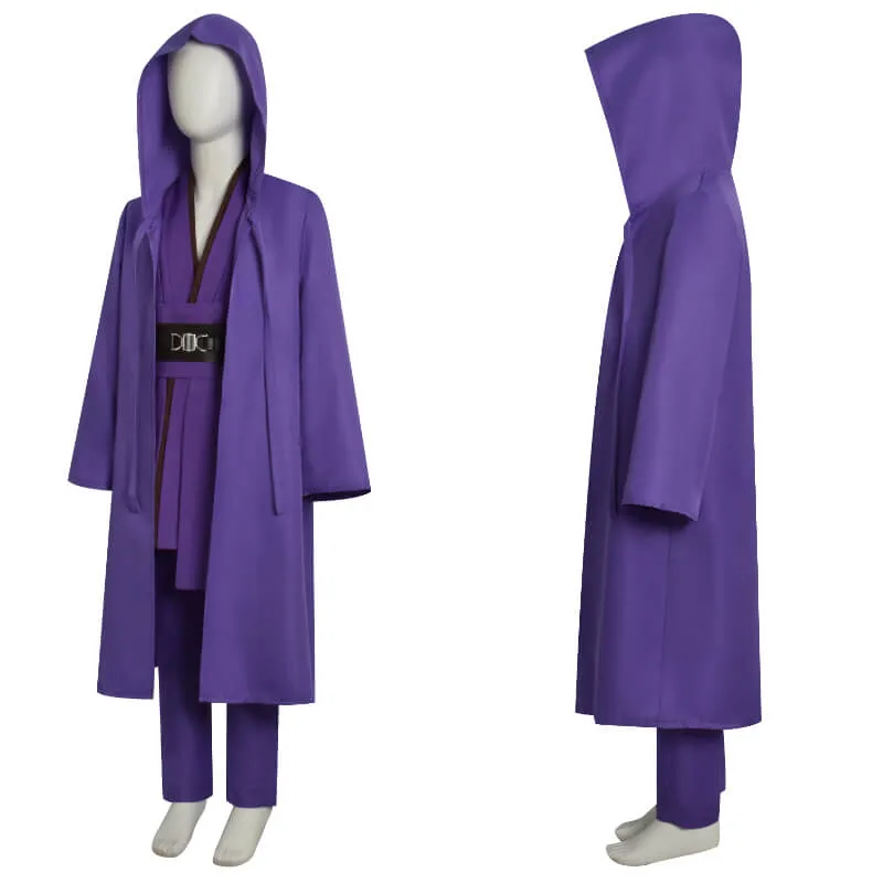 BEcostume Purple Kids Anakin Tunic Star Wars Jedi Robe Skywalker Halloween Carnival Suit