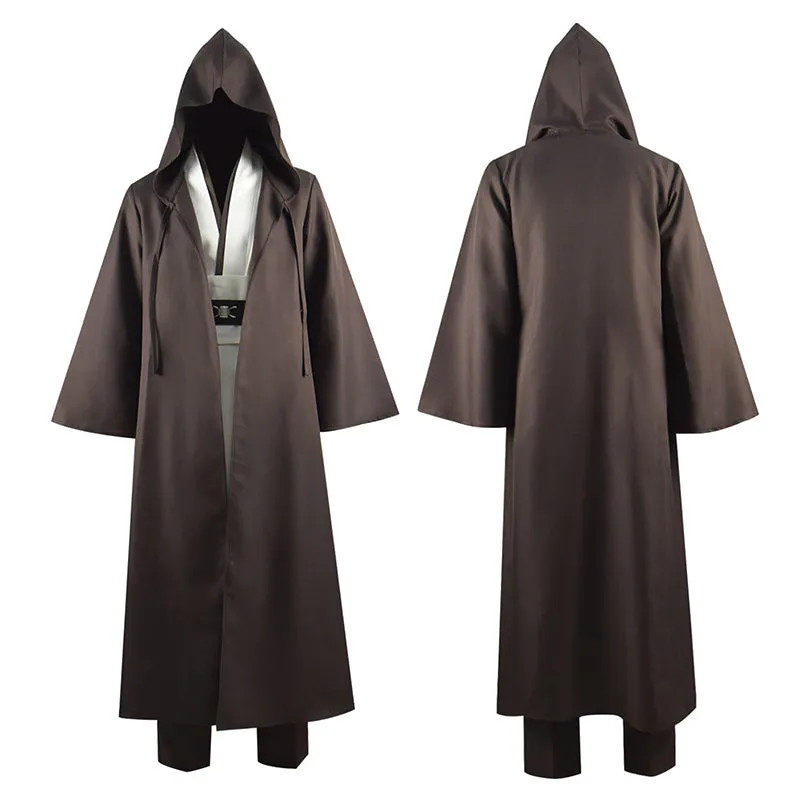 Becostume Star Wars Jedi Tunic Cosplay Costume Adult Hooded Robe Uniform Halloween Suit