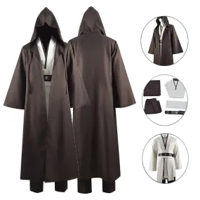 Becostume Star Wars Jedi Tunic Cosplay Costume Adult Hooded Robe Uniform Halloween Suit