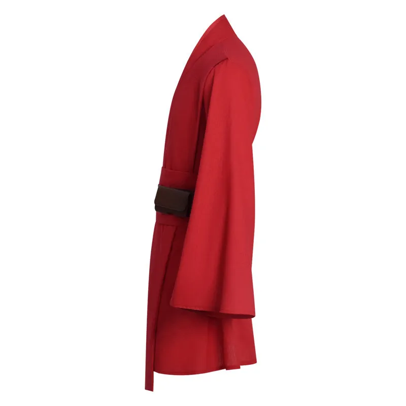 Becostume Star Wars Jedi Tunic Cosplay Costume Red Cape Suit Halloween Party Suit