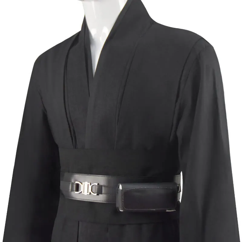 BEcostume Star Wars Jedi Tunic Knight Robe Hooded Cape Halloween Cosplay Suit Black Color