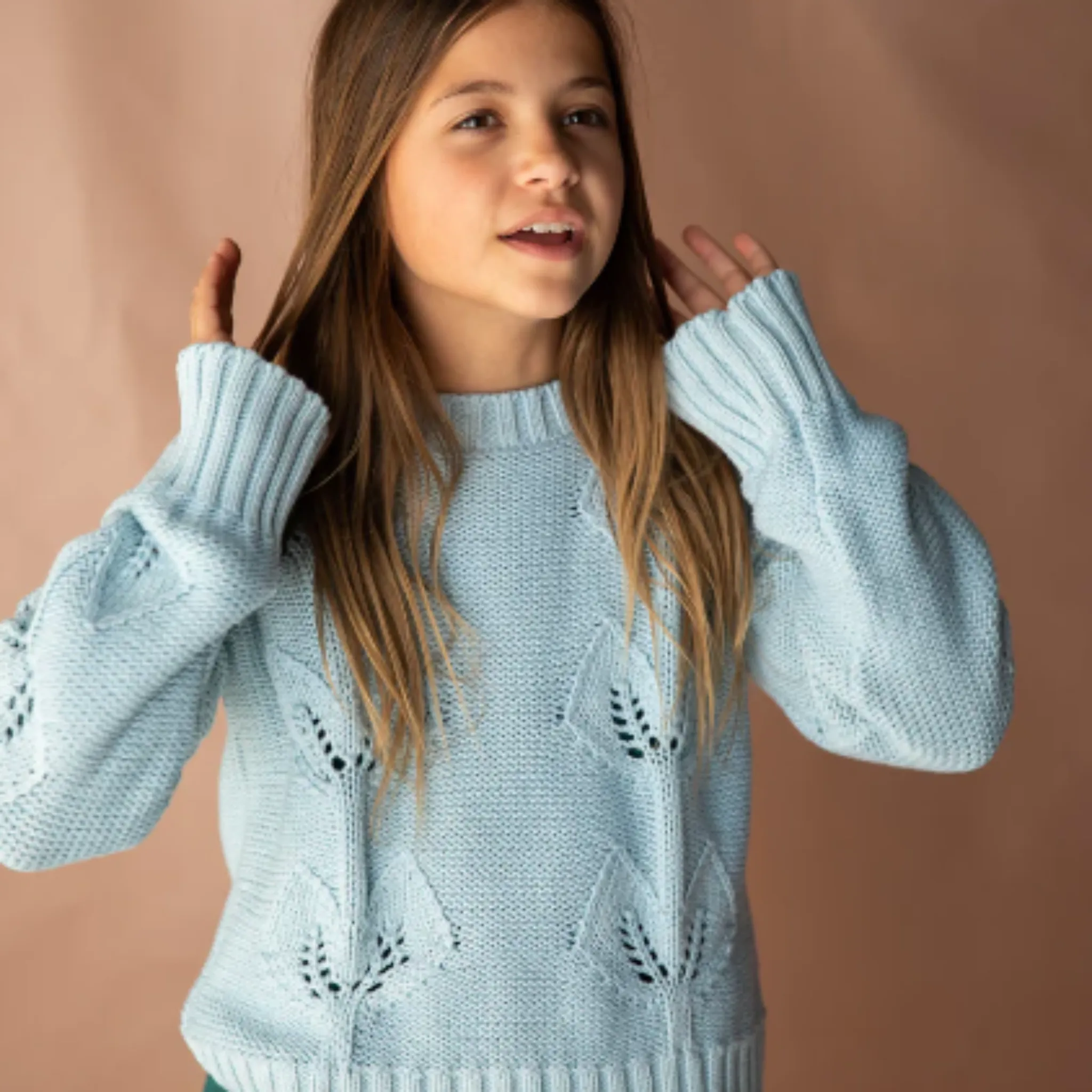 Bella   Lace Minty Knitted Jumper