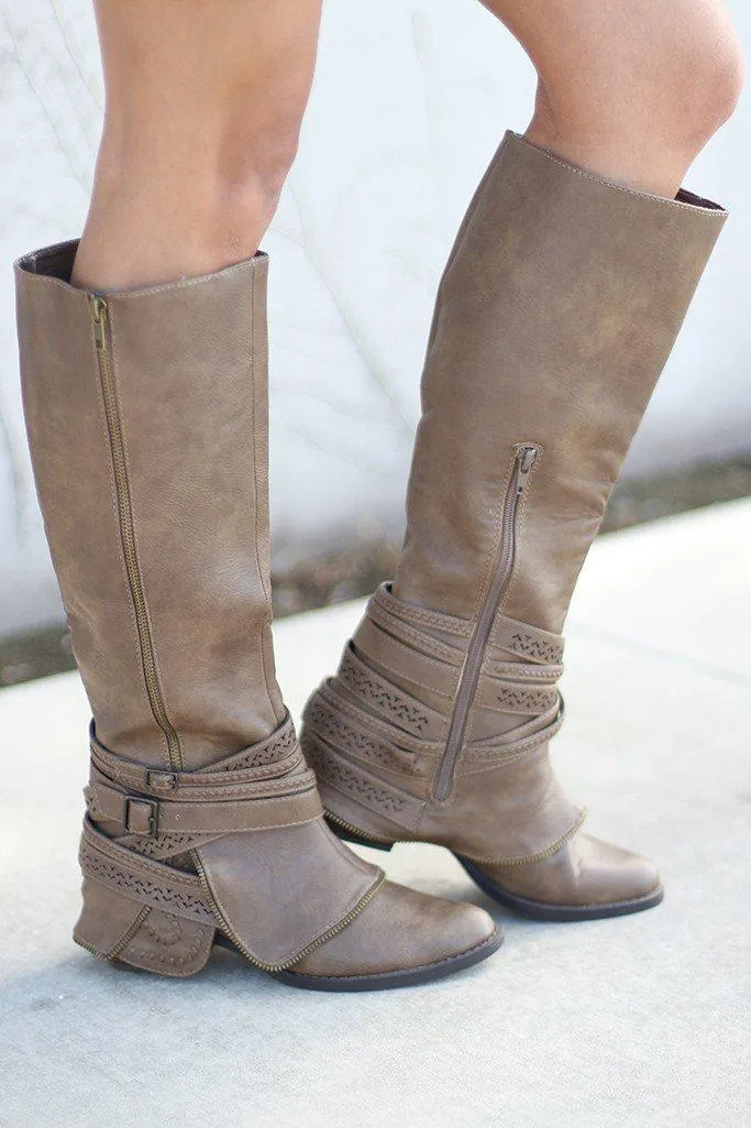 Big Spender Taupe Boots