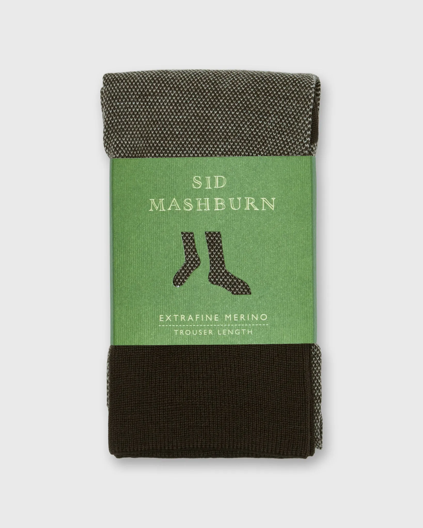 Birdseye Trouser Dress Socks in Chocolate Extra Fine Merino