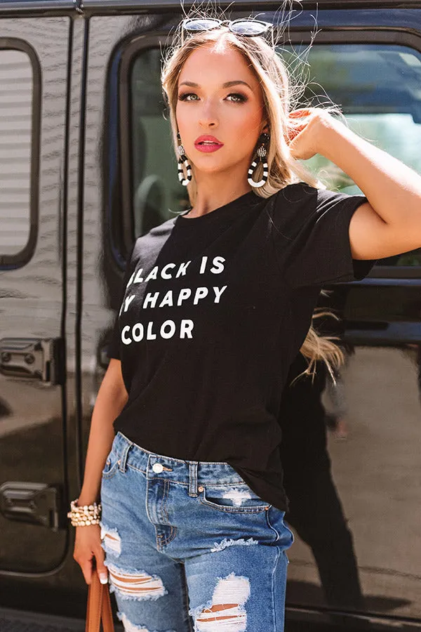 Black Is My Happy Color Shift Tee