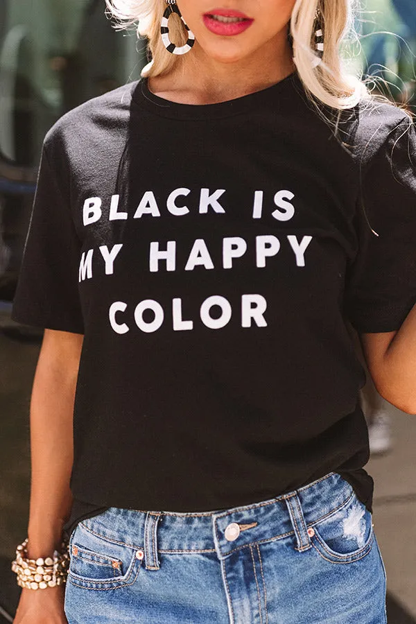 Black Is My Happy Color Shift Tee