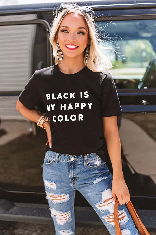 Black Is My Happy Color Shift Tee