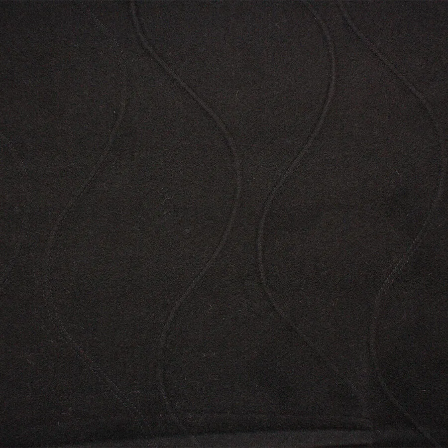 Black Pure Wool Jacquard