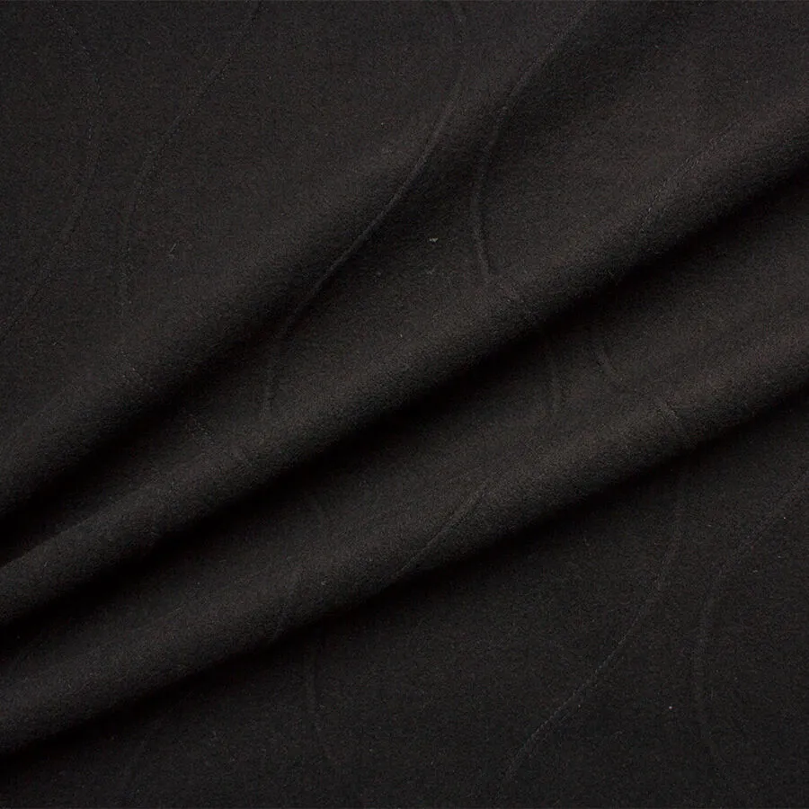 Black Pure Wool Jacquard