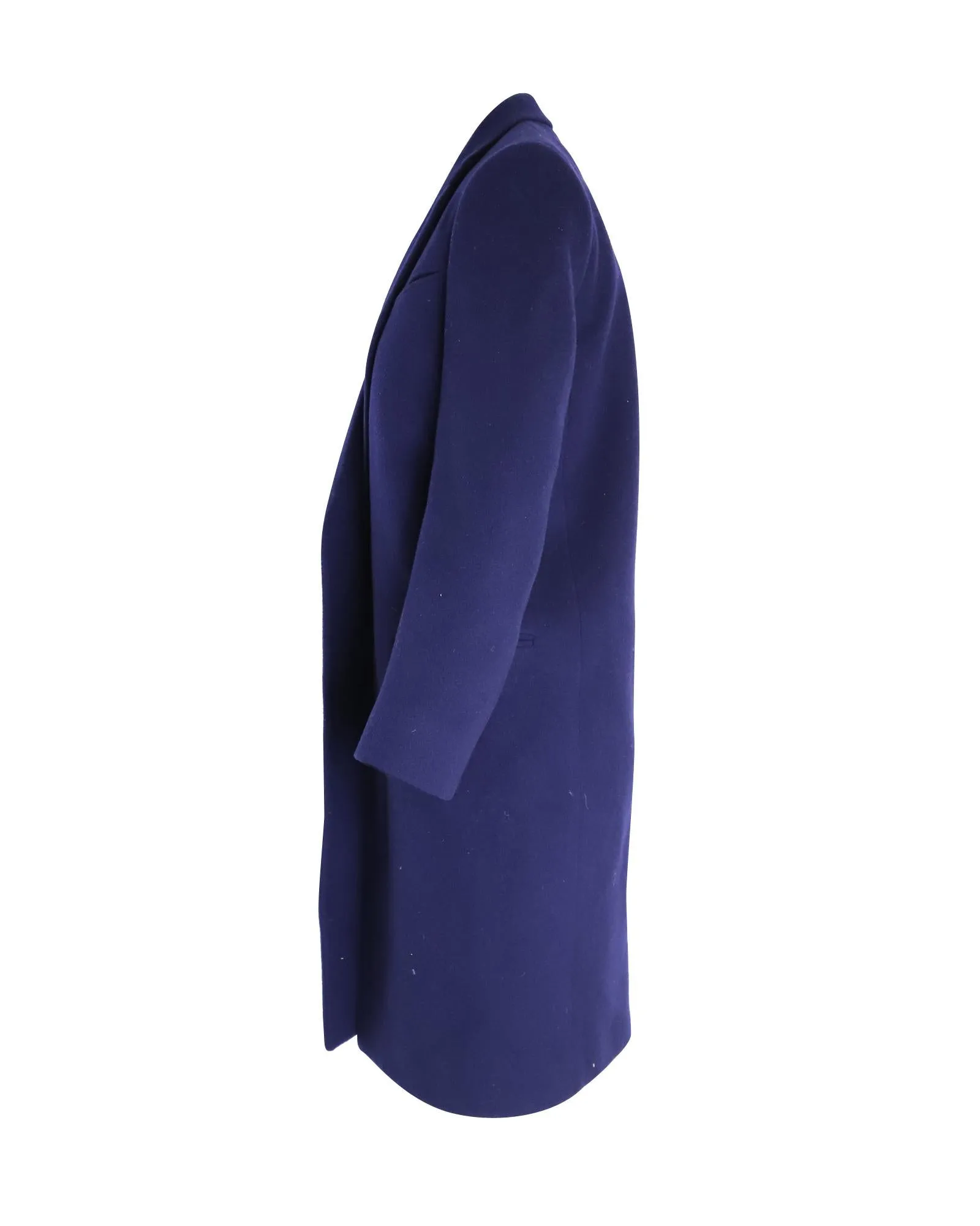 Blue Wool Open-Front Coat